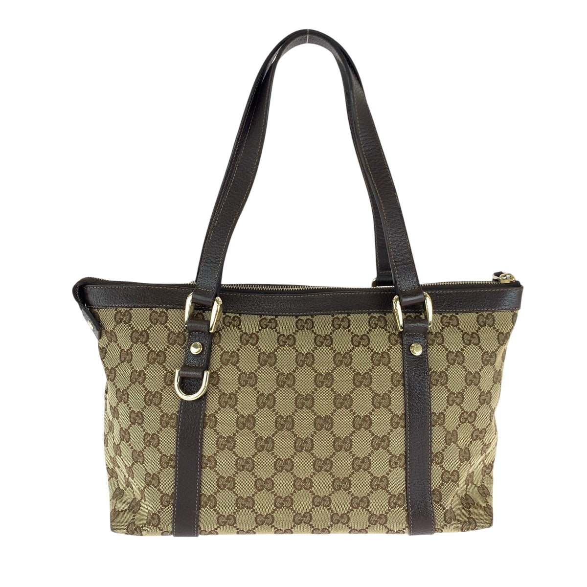 GUCCI Tote Bag 141470 GG canvas Brown beige Tote Bag Shoulder Bag Women Used