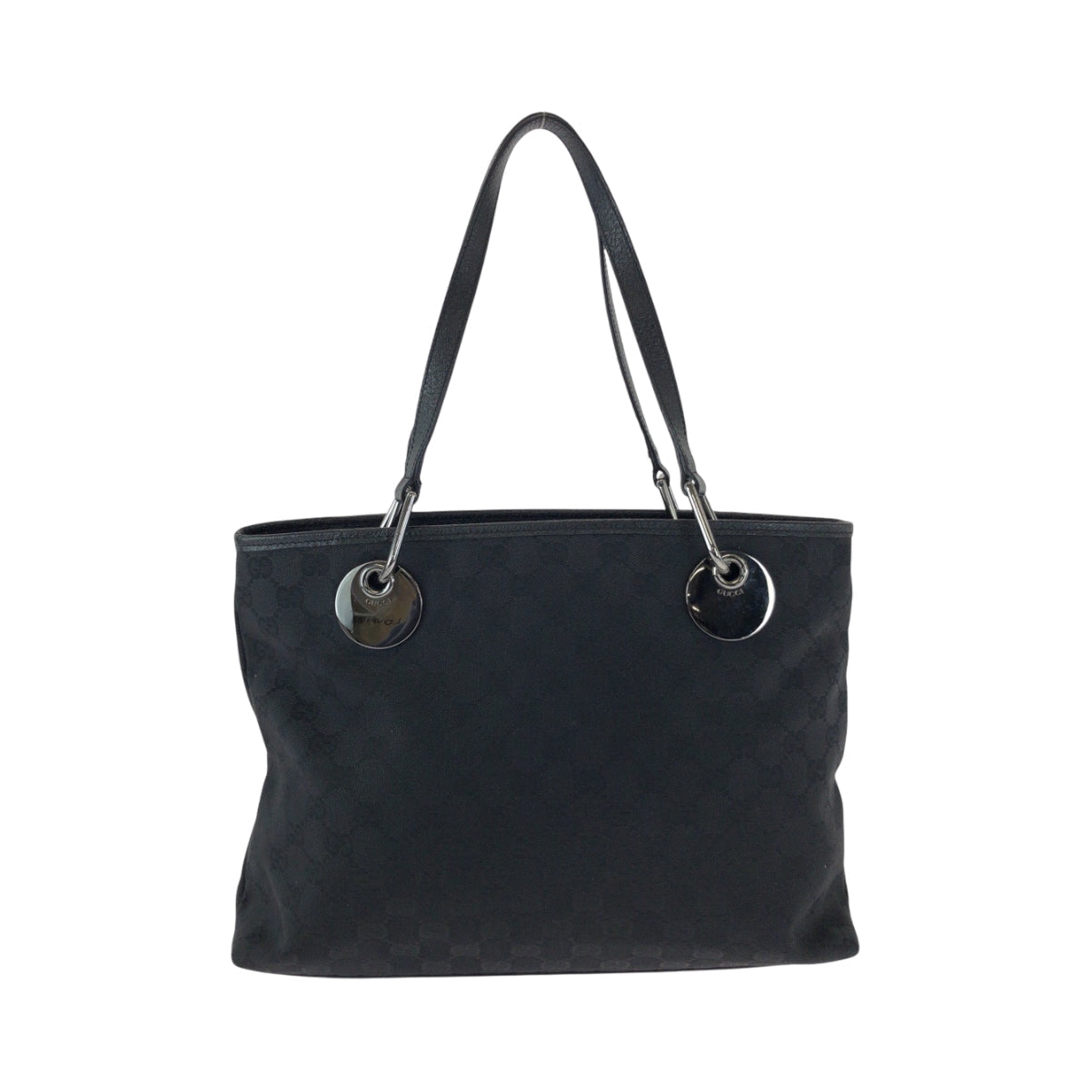 GUCCI Tote Bag 120837 GG canvas black Tote Bag Shoulder Bag Women Used