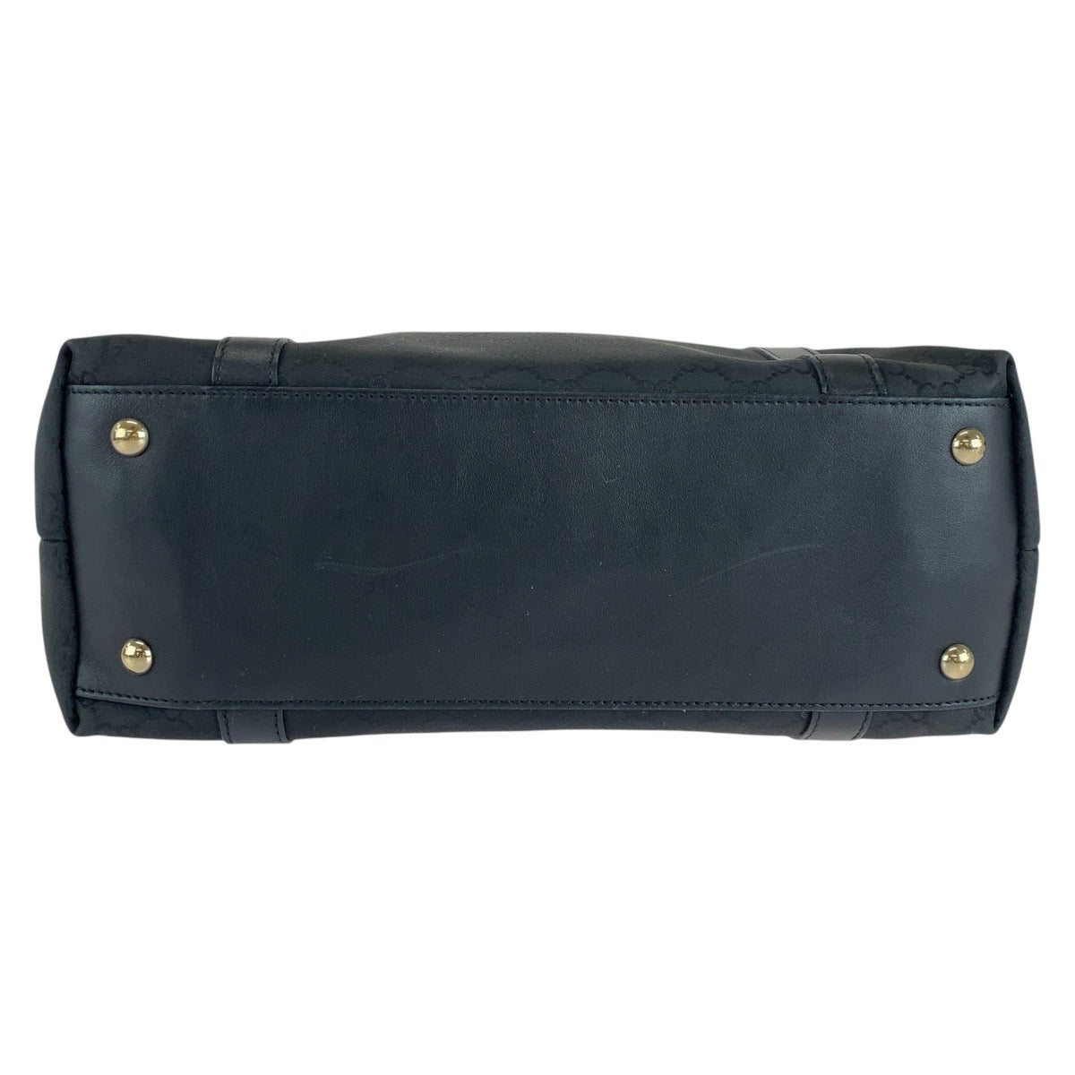 GUCCI Tote Bag 272399 GG canvas, leather Black GoldMetal Tote Bag Shoulder Bag Women Used