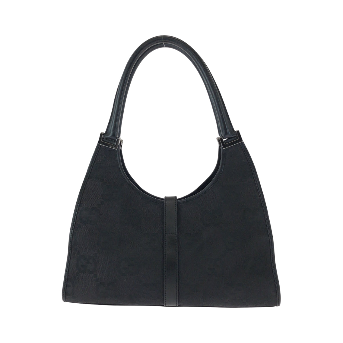 GUCCI Shoulder Bag 002 1067 GG canvas black Hobo One Shoulder Bag Jackie Women Used