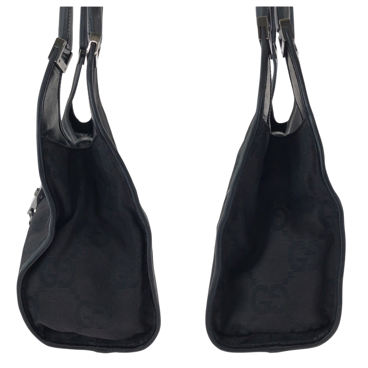 GUCCI Shoulder Bag 002 1067 GG canvas black Hobo One Shoulder Bag Jackie Women Used