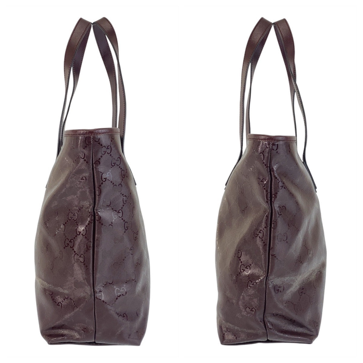 GUCCI Tote Bag 211137 PVC purple Tote Bag Shoulder Bag GG implementation Women Used