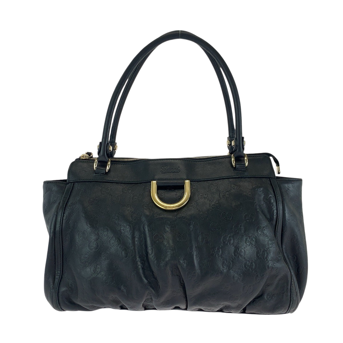 GUCCI Tote Bag 189831 leather black Tote Bag Shoulder Bag Abbey Women Used
