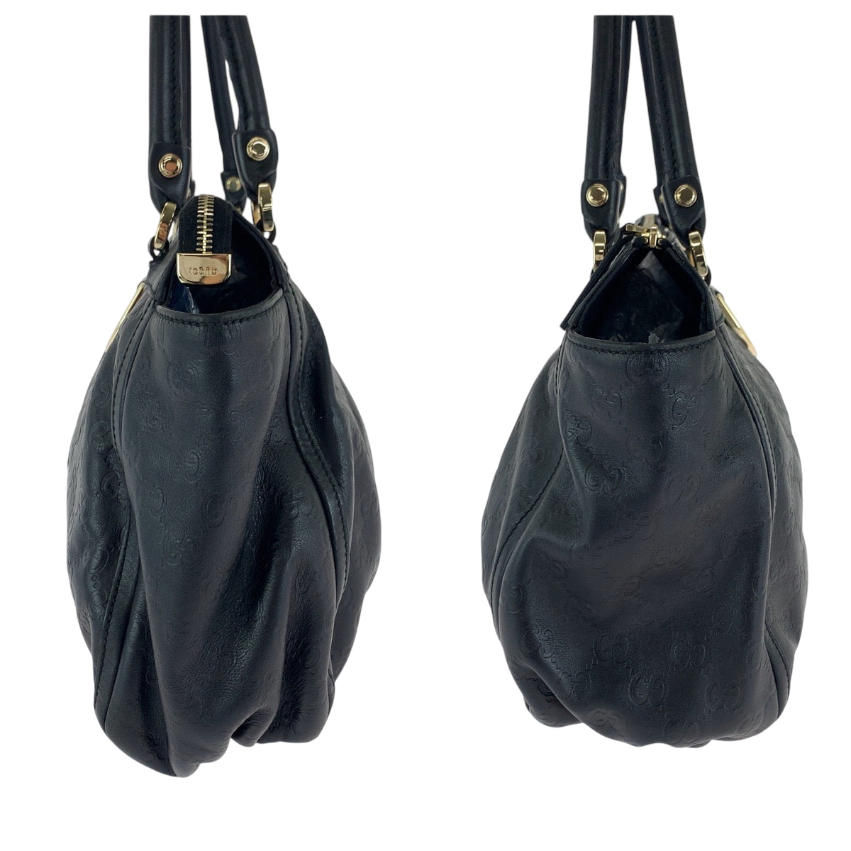GUCCI Tote Bag 189831 leather black Tote Bag Shoulder Bag Abbey Women Used