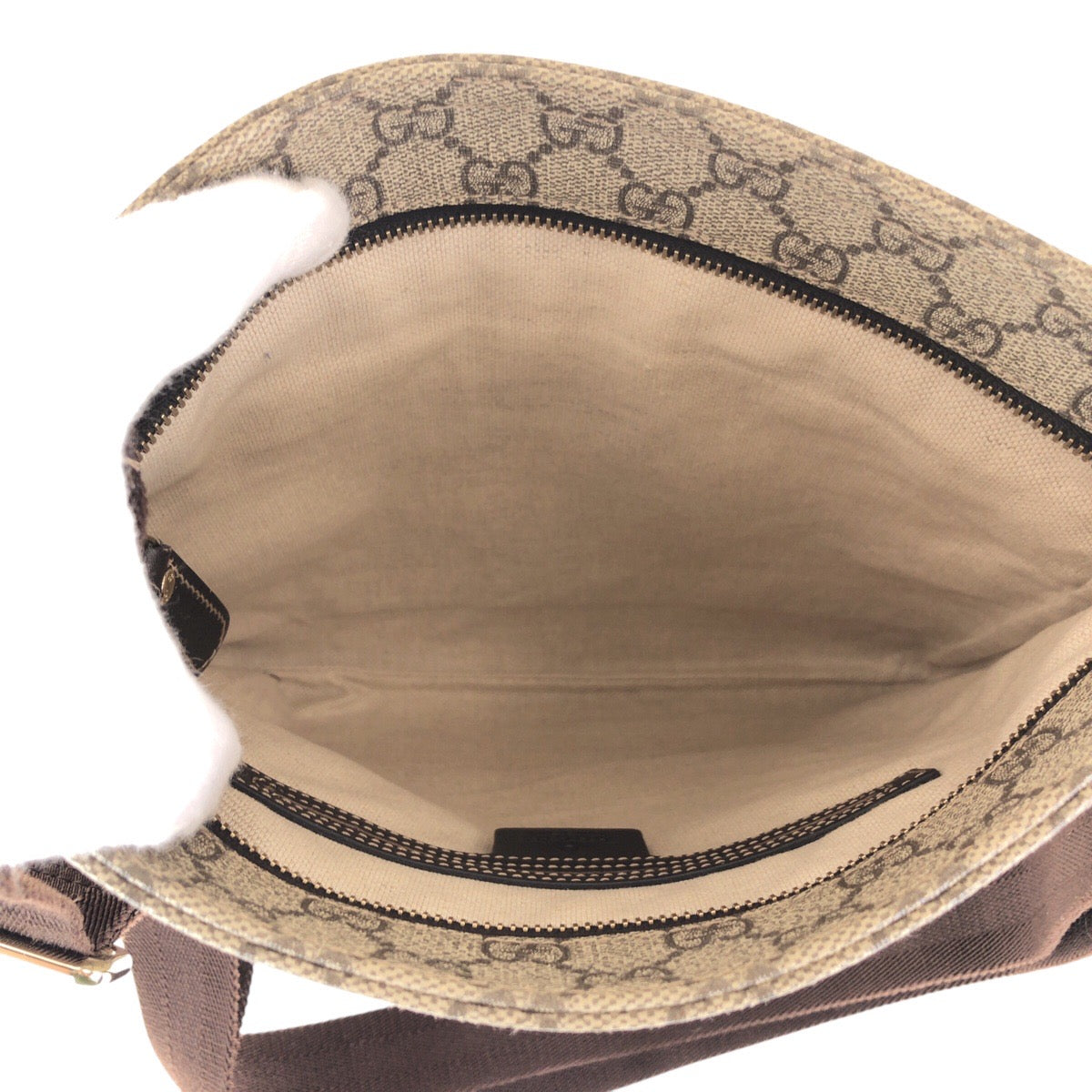 GUCCI Shoulder Bag 295257 GG Supreme canvas, leather Brown Gray Gold Metal Shoulder Bag pochette Women Used