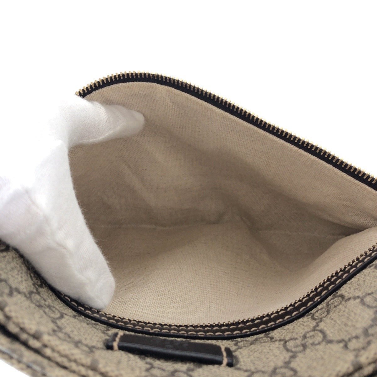 GUCCI Shoulder Bag 295257 GG Supreme canvas, leather Brown Gray Gold Metal Shoulder Bag pochette Women Used