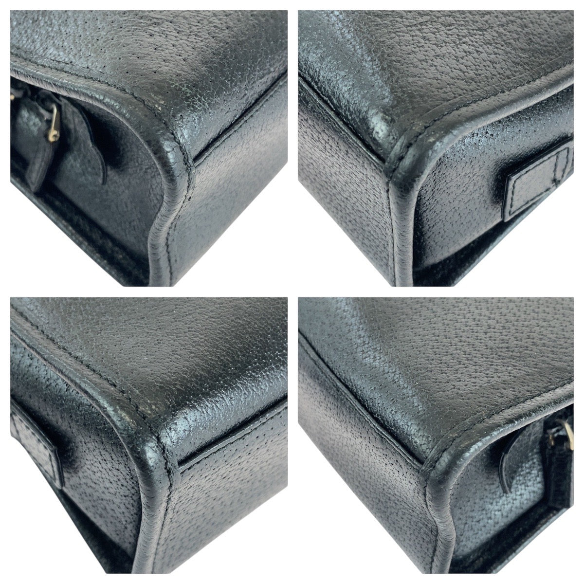 GUCCI Tote Bag 002 1071 leather Black SilverMetal Tote Bag handbag Jackie Women Used