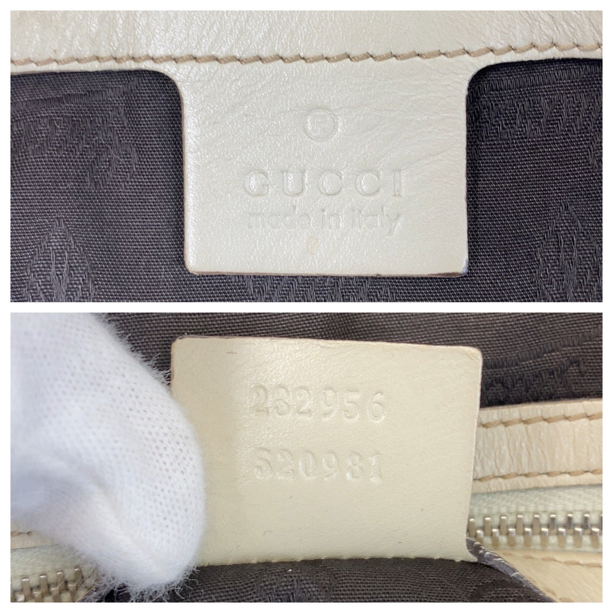 GUCCI Tote Bag 232956 GG canvas, leather beige Tote Bag Shoulder Bag Women Used