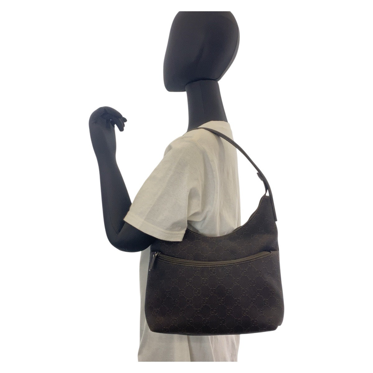 GUCCI Shoulder Bag 105649 GG canvas Brown Women Used