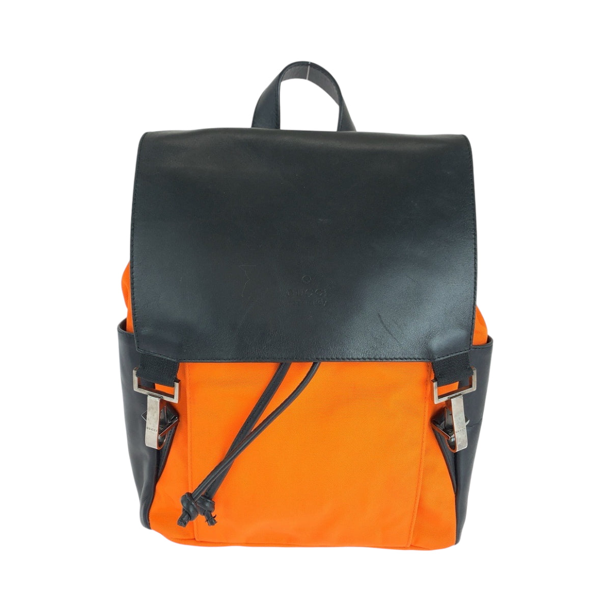 GUCCI Backpack 003 0233 Nylon, Leather Orange Black SilverMetal Backpack Backpack Women Used
