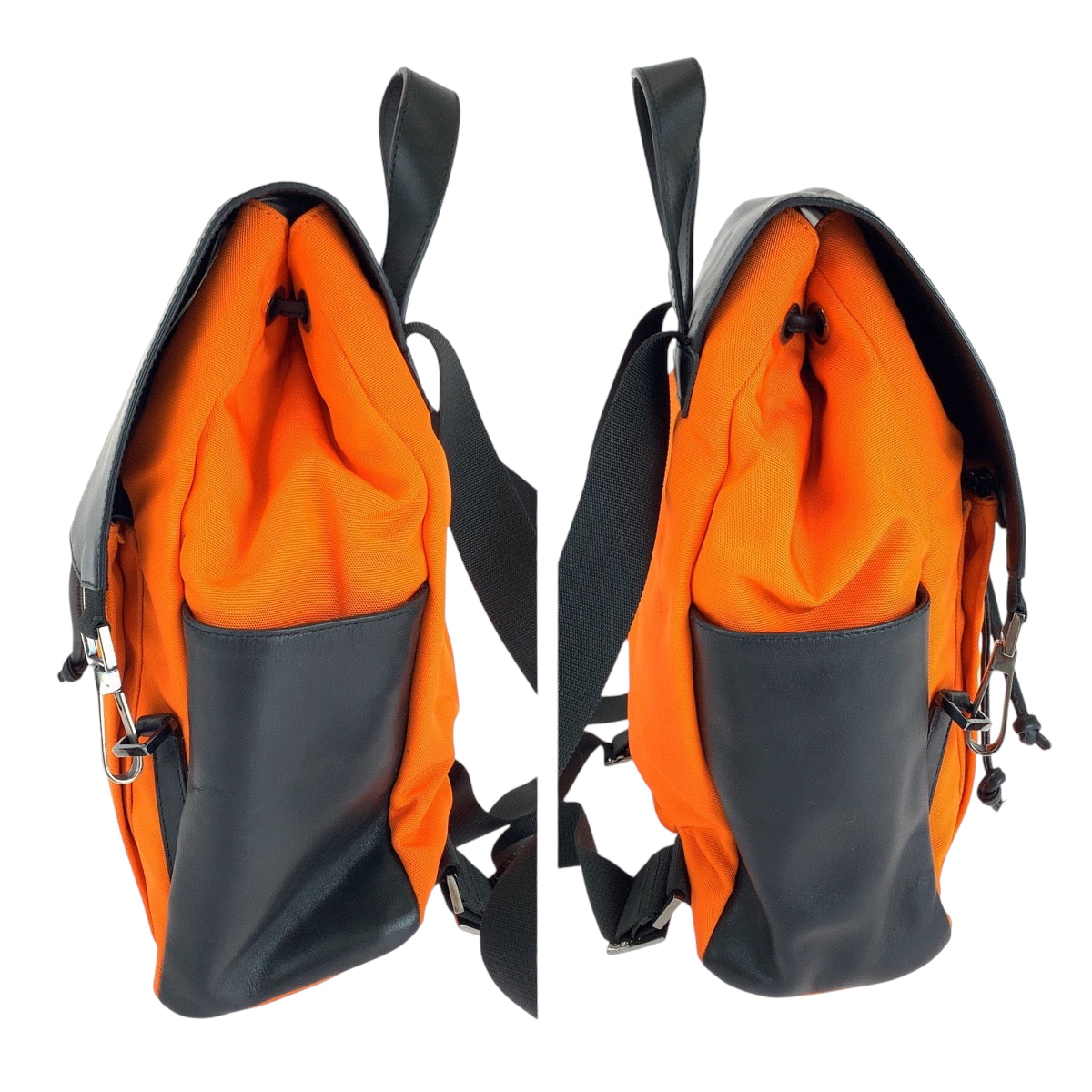 GUCCI Backpack 003 0233 Nylon, Leather Orange Black SilverMetal Backpack Backpack Women Used