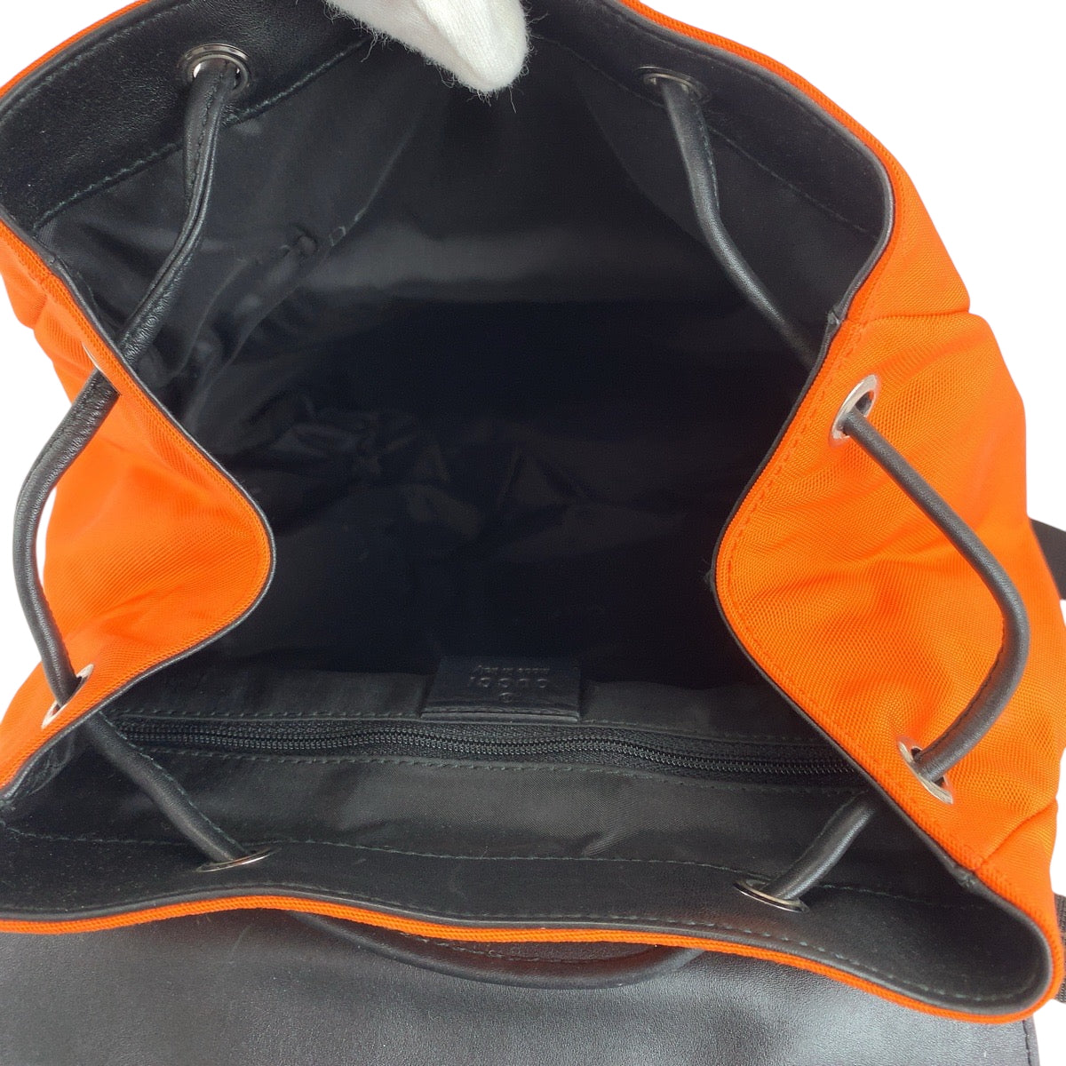 GUCCI Backpack 003 0233 Nylon, Leather Orange Black SilverMetal Backpack Backpack Women Used