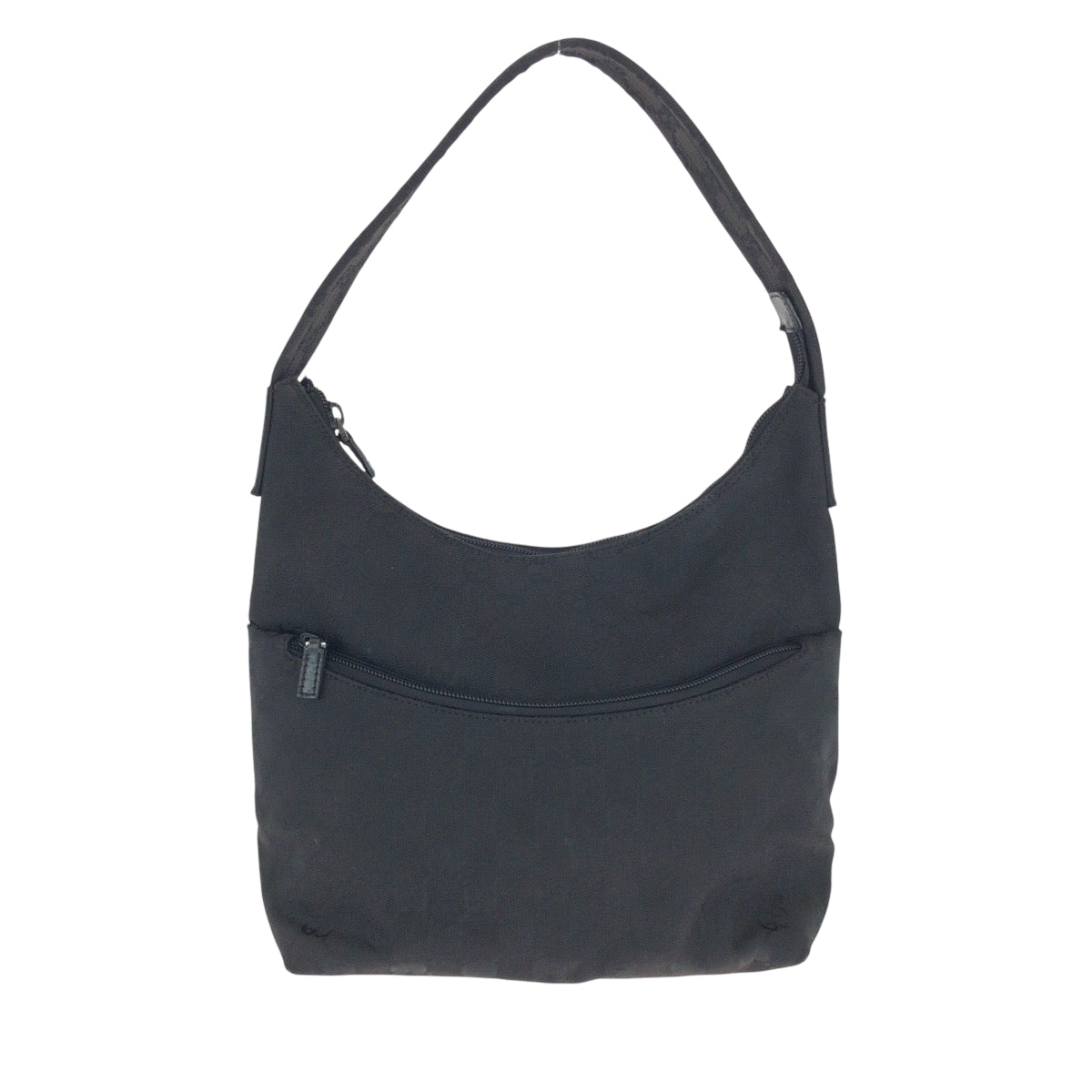 GUCCI Shoulder Bag 001 3386 GG canvas Black SilverMetal Hobo One Shoulder Bag Women Used