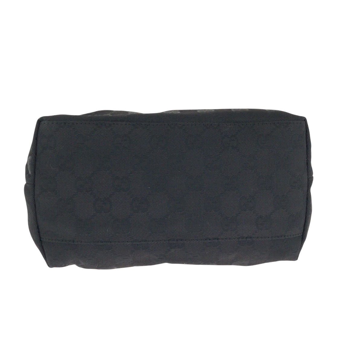 GUCCI Shoulder Bag 001 3386 GG canvas Black SilverMetal Hobo One Shoulder Bag Women Used