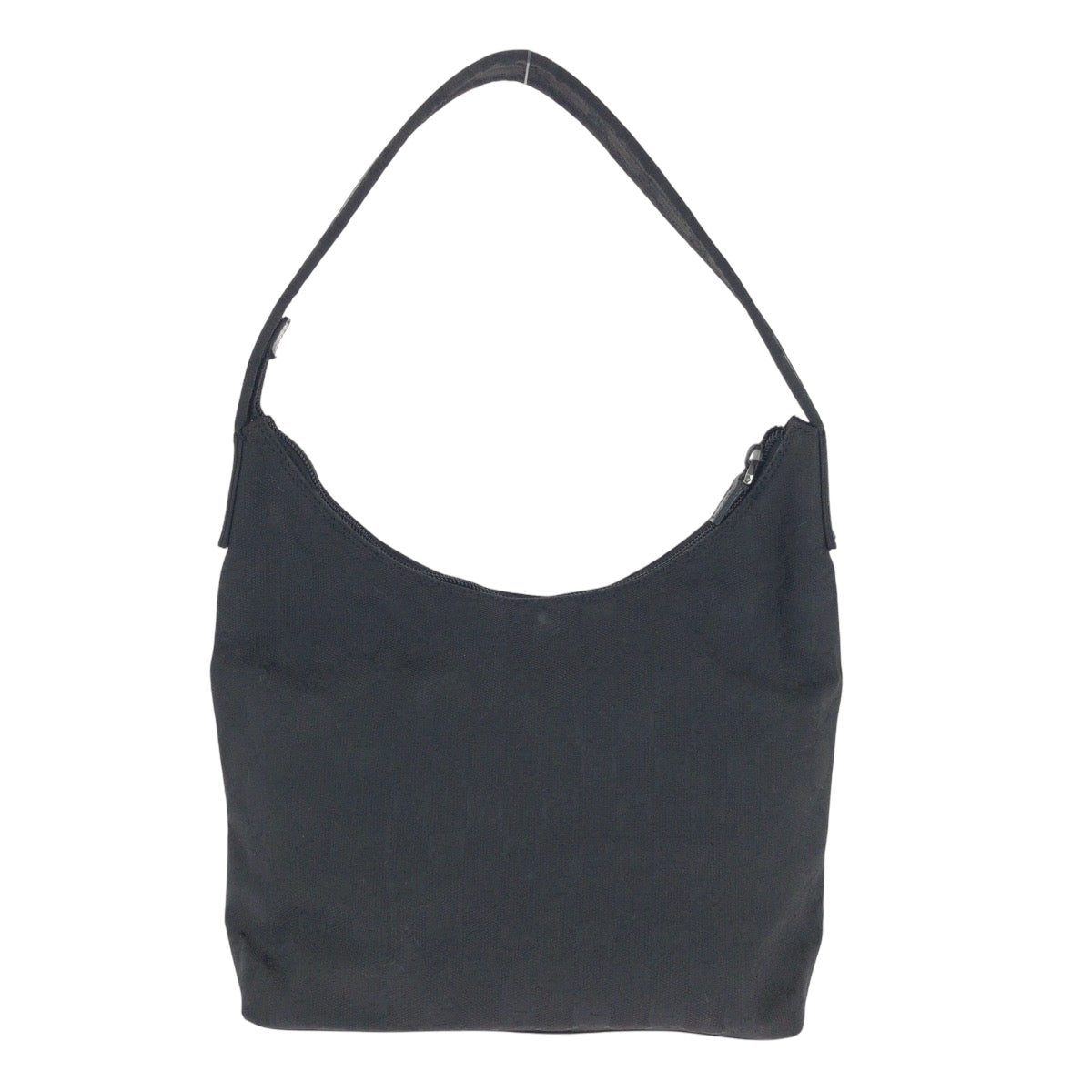 GUCCI Shoulder Bag 001 3386 GG canvas Black SilverMetal Hobo One Shoulder Bag Women Used