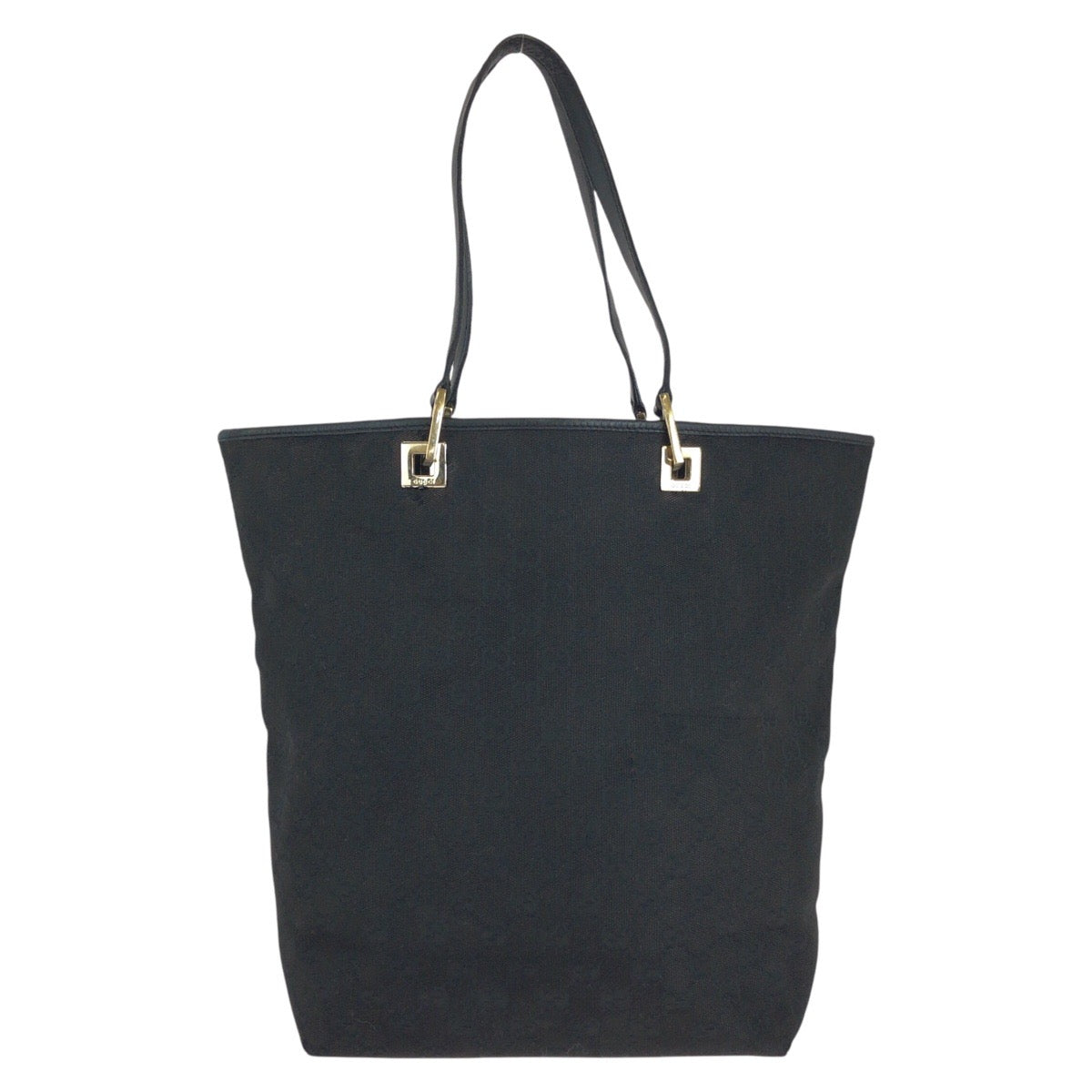 GUCCI Tote Bag 002 1098 GG canvas, leather Black GoldMetal Tote Bag Shoulder Bag Women Used