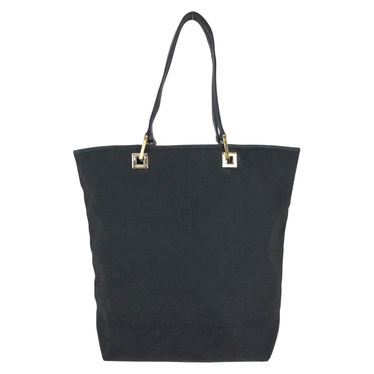 GUCCI Tote Bag 002 1098 GG canvas, leather Black GoldMetal Tote Bag Shoulder Bag Women Used