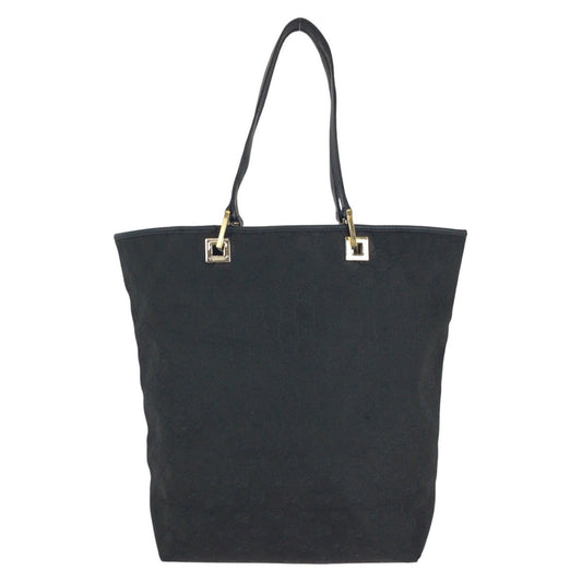 GUCCI Tote Bag 002 1098 GG canvas, leather Black GoldMetal Tote Bag Shoulder Bag Women Used