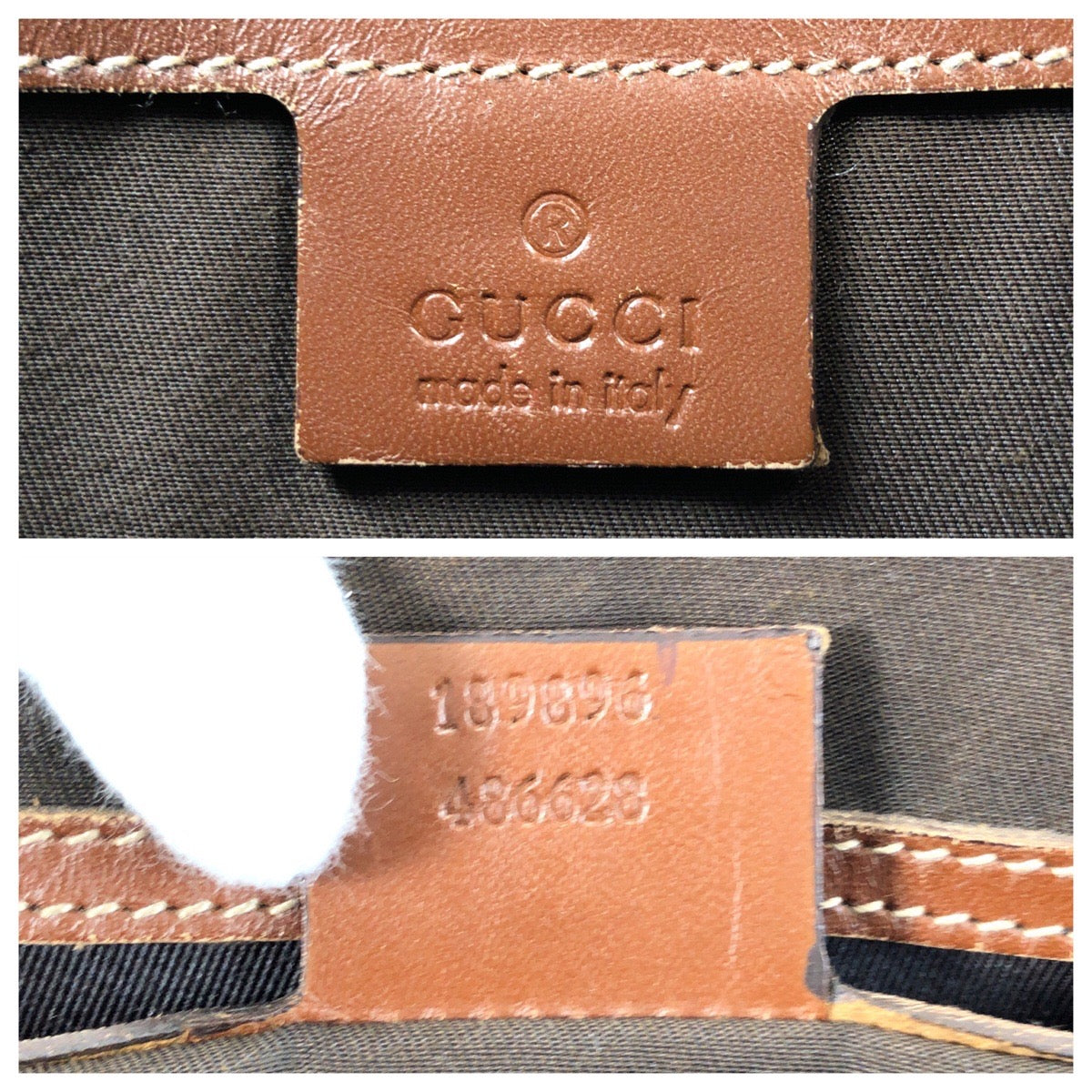 GUCCI Tote Bag 189896 GG Supreme canvas, leather Beige Ivory Brown Tote Bag Shoulder Bag Women Used