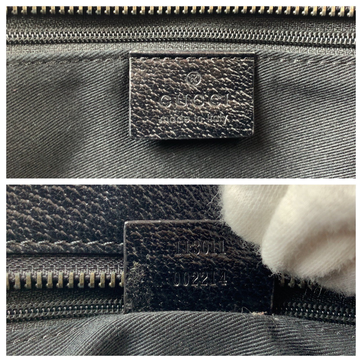 GUCCI Tote Bag 113011 GG canvas, leather Black SilverMetal Tote Bag Shoulder Bag Women Used