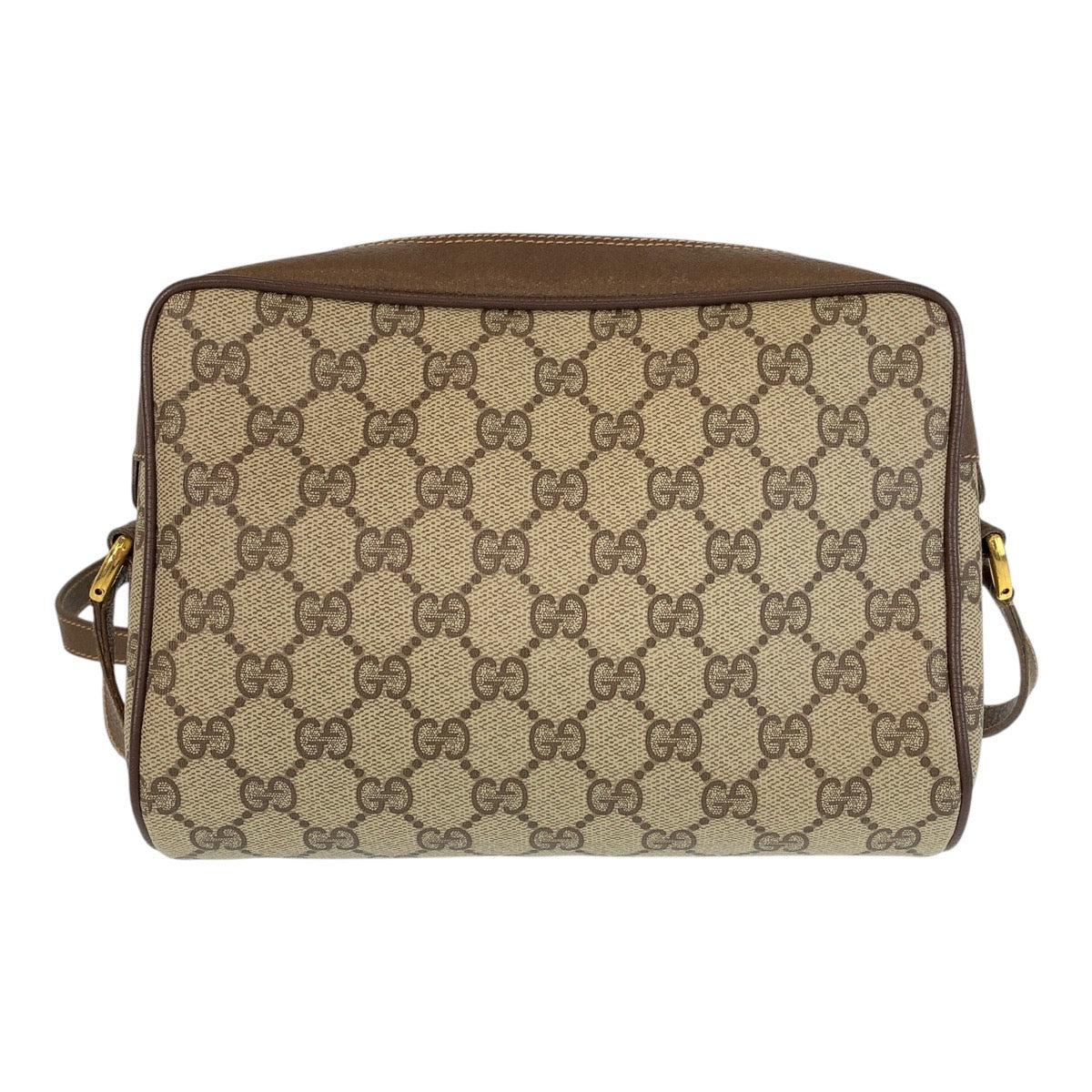 GUCCI Shoulder Bag 119 02 087 PVC, Leather Brown Beige Gold Metal Shoulder Bag pochette Sherry Line Old Gucci Women Used