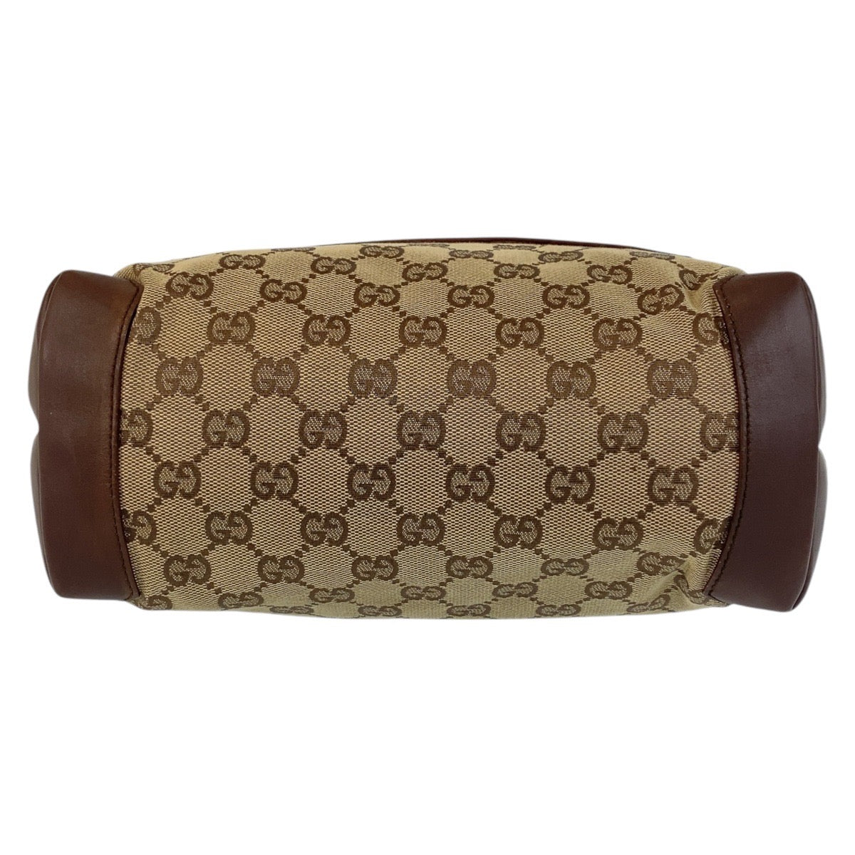 GUCCI Tote Bag 019 0402 GG canvas, leather Brown beige Tote Bag Shoulder Bag Women Used