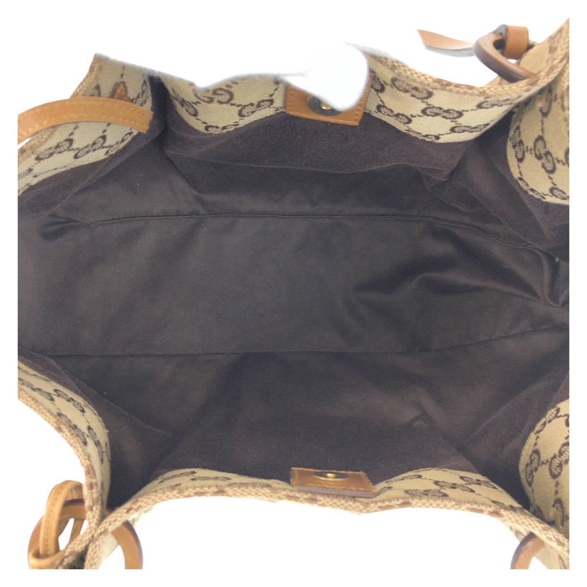 GUCCI Tote Bag 94898 GG canvas, leather Beige brown Tote Bag Shoulder Bag Women Used