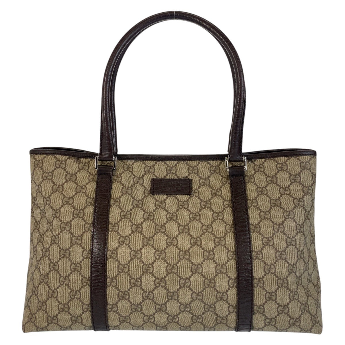 GUCCI Tote Bag 114595 GG Supreme canvas, leather Beige brown Tote Bag Shoulder Bag Women Used