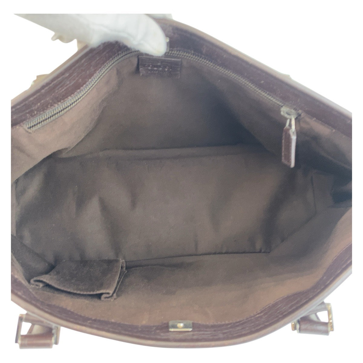 GUCCI Tote Bag 114595 GG Supreme canvas, leather Beige brown Tote Bag Shoulder Bag Women Used