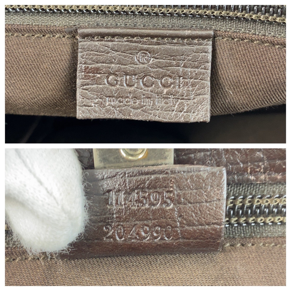 GUCCI Tote Bag 114595 GG Supreme canvas, leather Beige brown Tote Bag Shoulder Bag Women Used