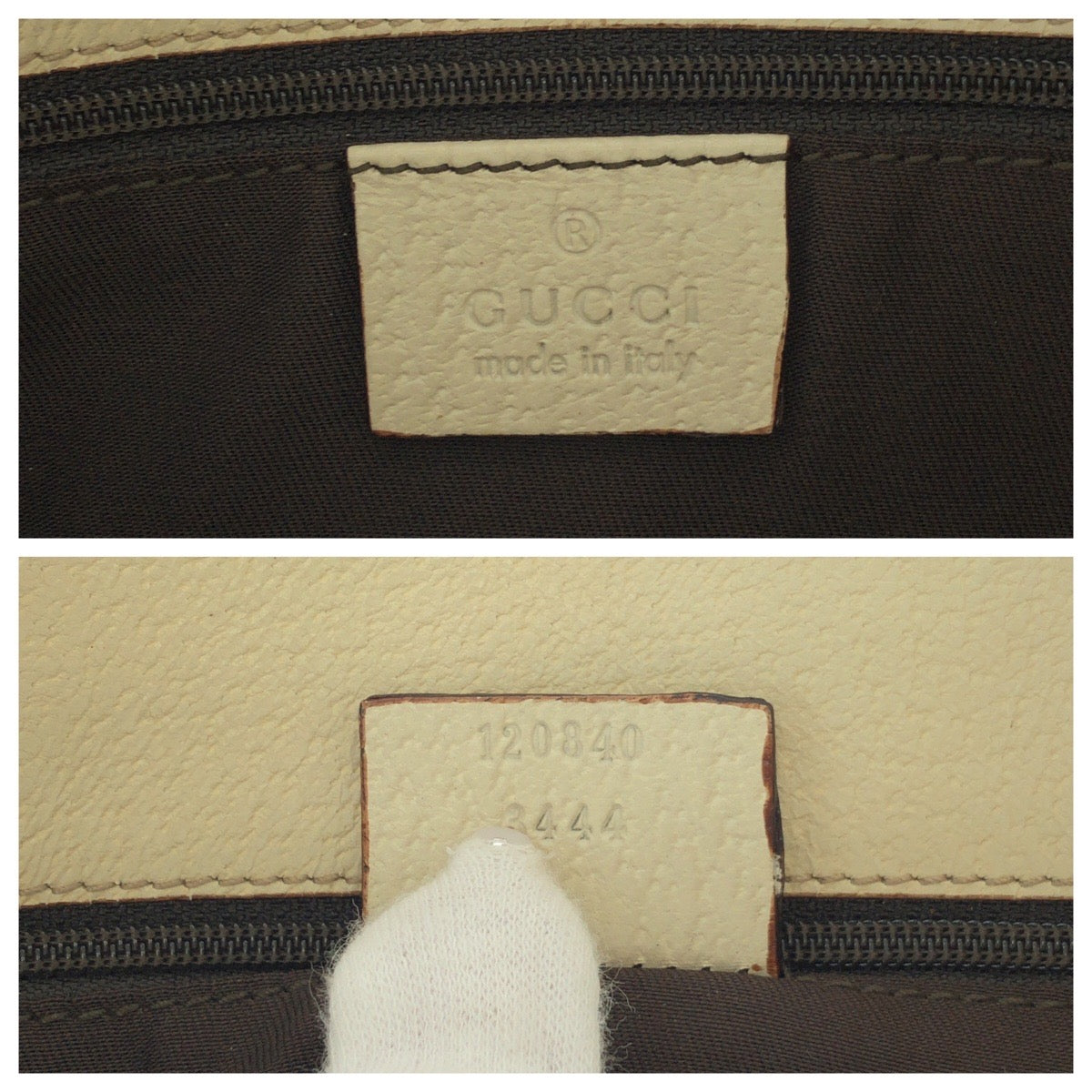 GUCCI Tote Bag 120840 GG canvas Brown Ivory Gold Metal Tote Bag Shoulder Bag Women Used