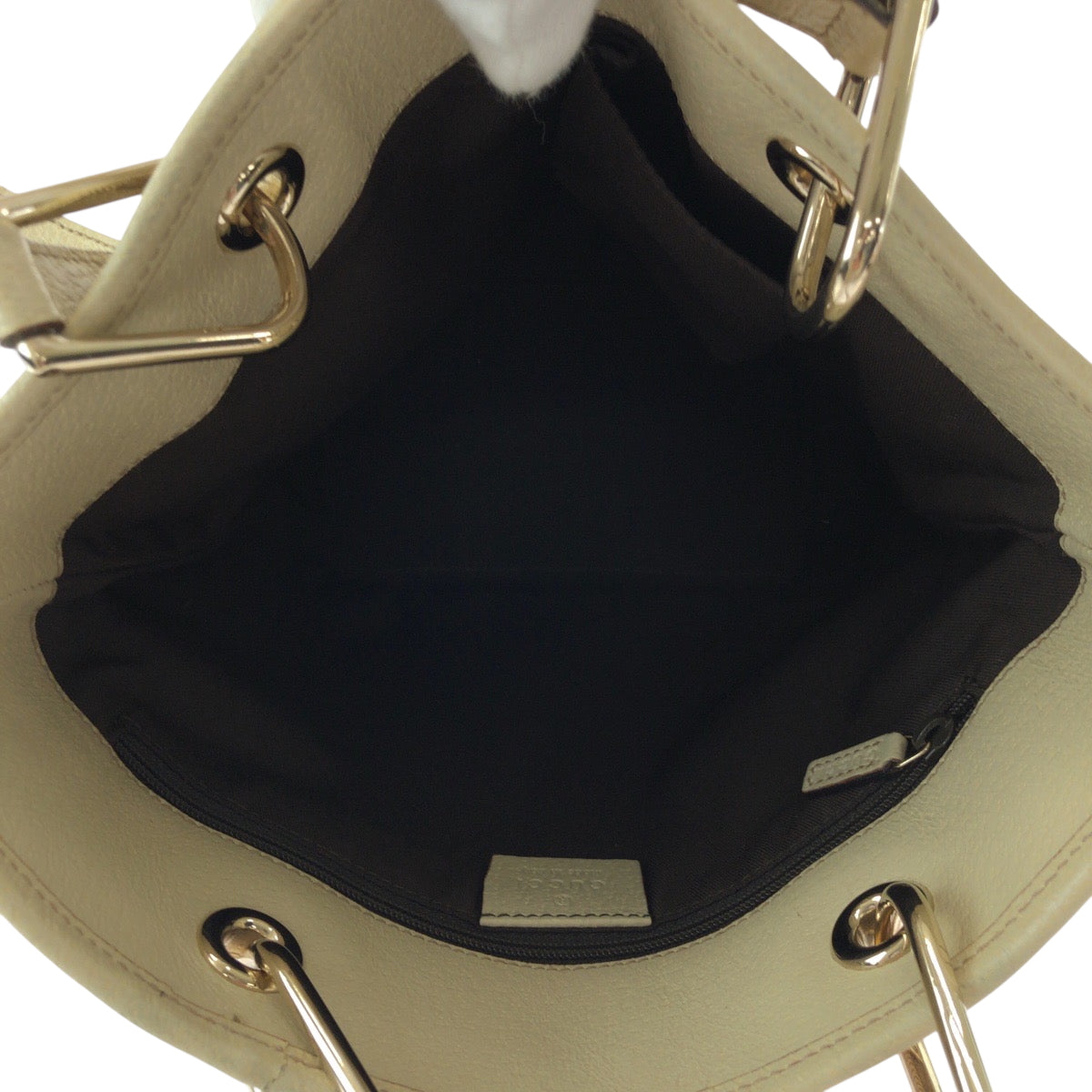 GUCCI Tote Bag 120840 GG canvas Brown Ivory Gold Metal Tote Bag Shoulder Bag Women Used