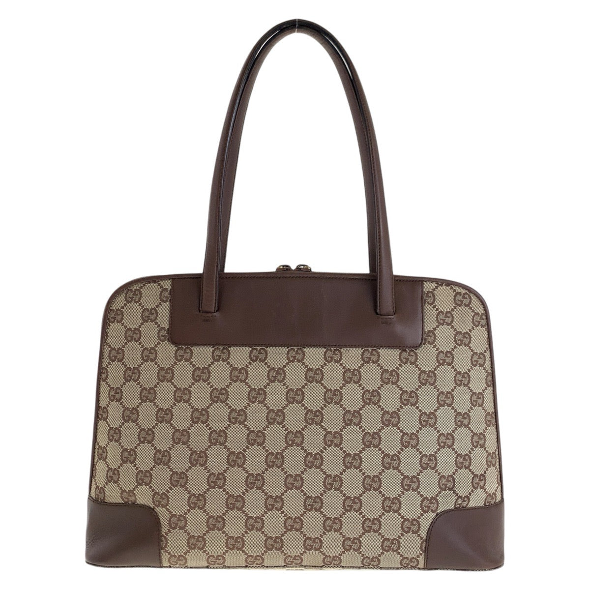 GUCCI Tote Bag 002 1122 GG canvas, leather Brown Gold Metal Tote Bag Shoulder Bag Unisex Women Used