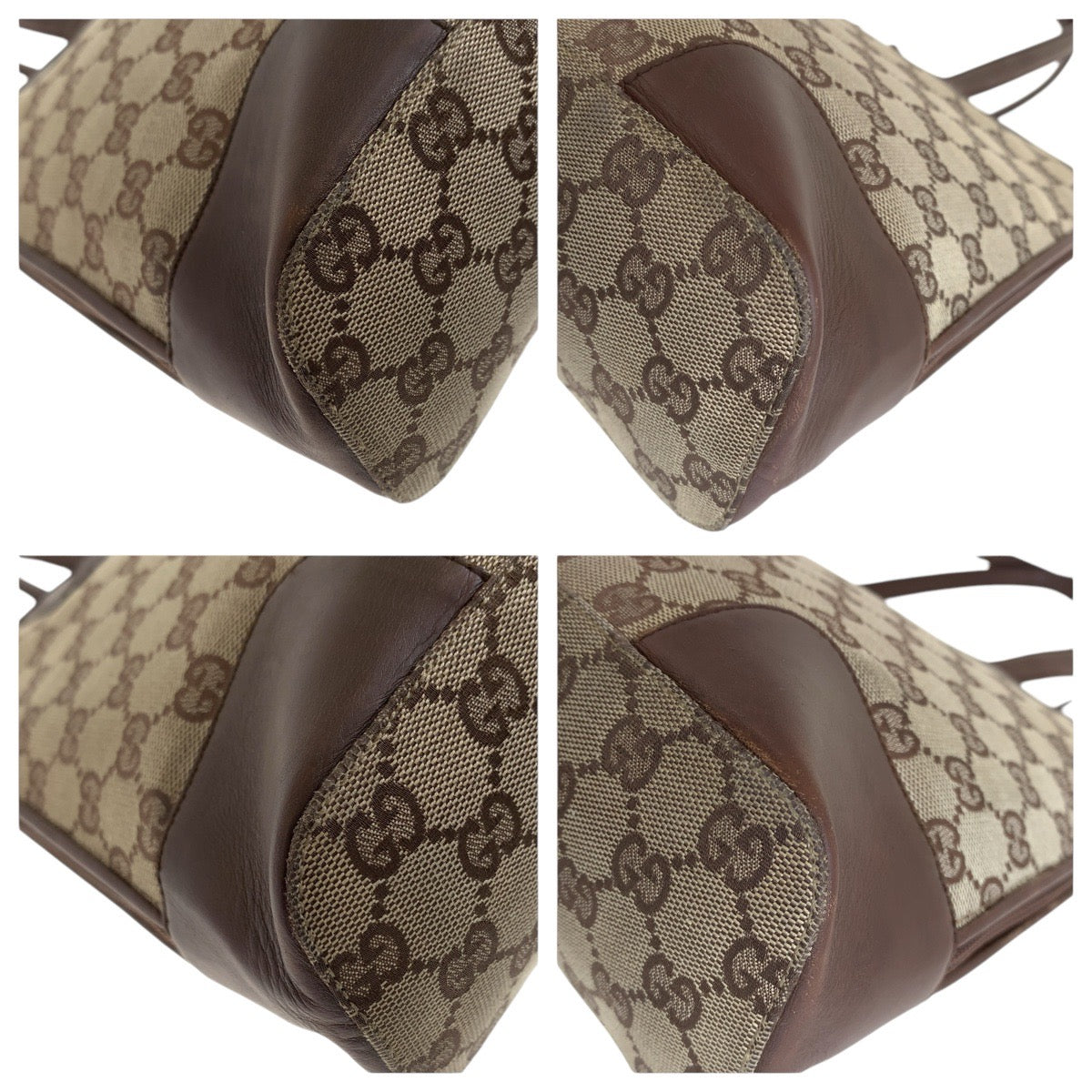 GUCCI Tote Bag 002 1122 GG canvas, leather Brown Gold Metal Tote Bag Shoulder Bag Unisex Women Used