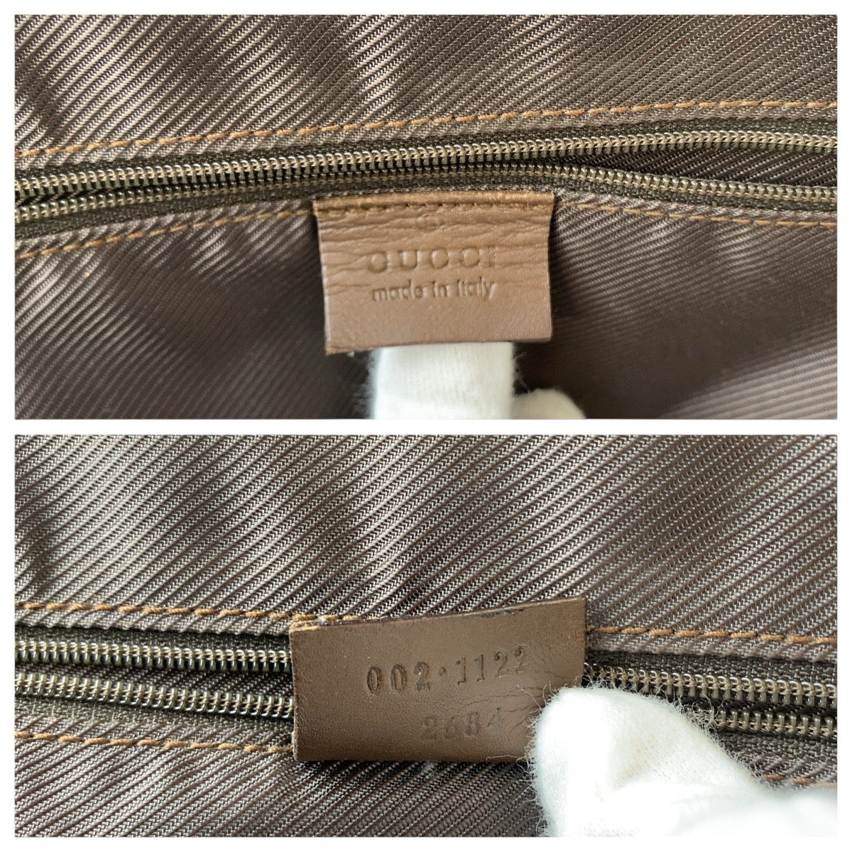 GUCCI Tote Bag 002 1122 GG canvas, leather Brown Gold Metal Tote Bag Shoulder Bag Unisex Women Used