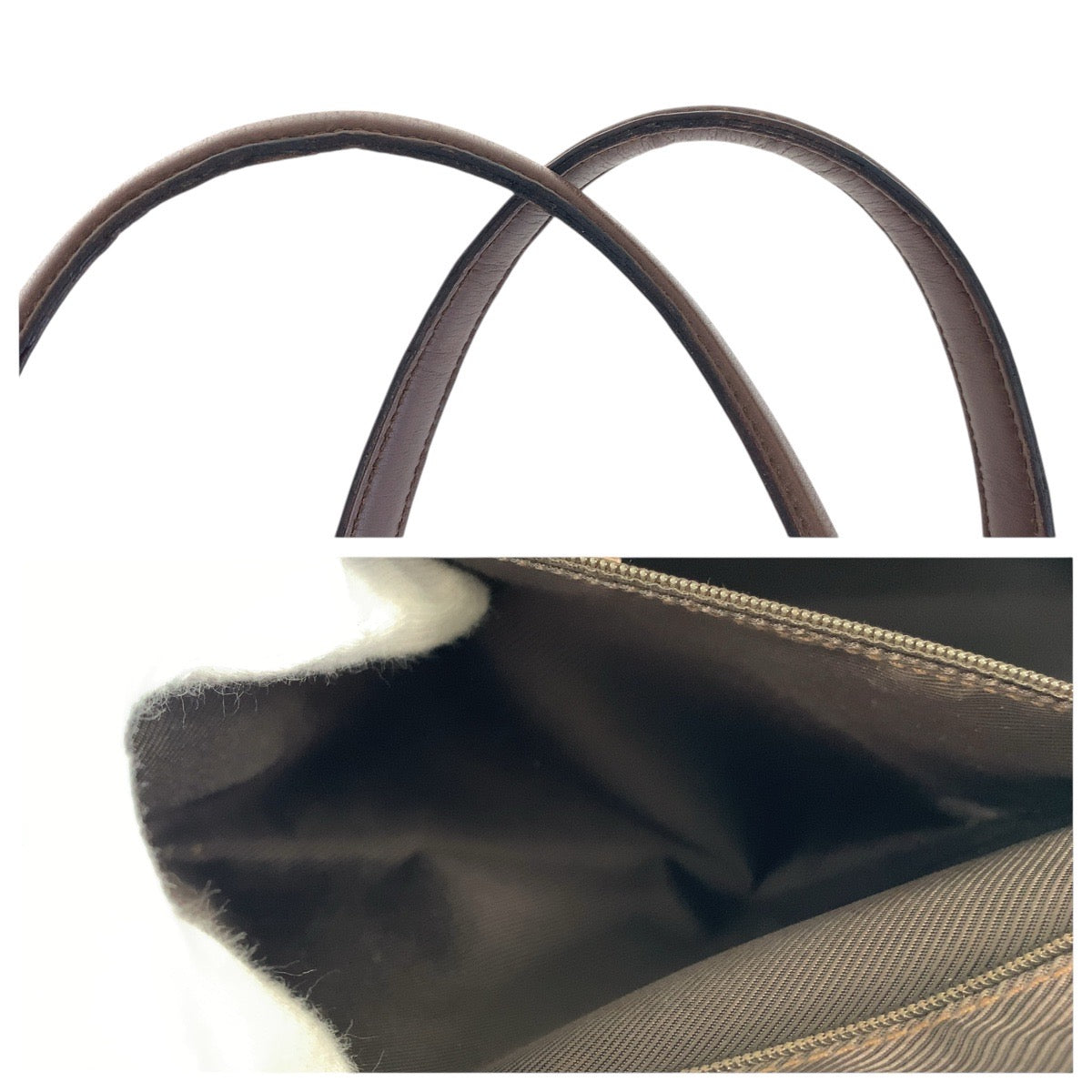 GUCCI Tote Bag 002 1122 GG canvas, leather Brown Gold Metal Tote Bag Shoulder Bag Unisex Women Used