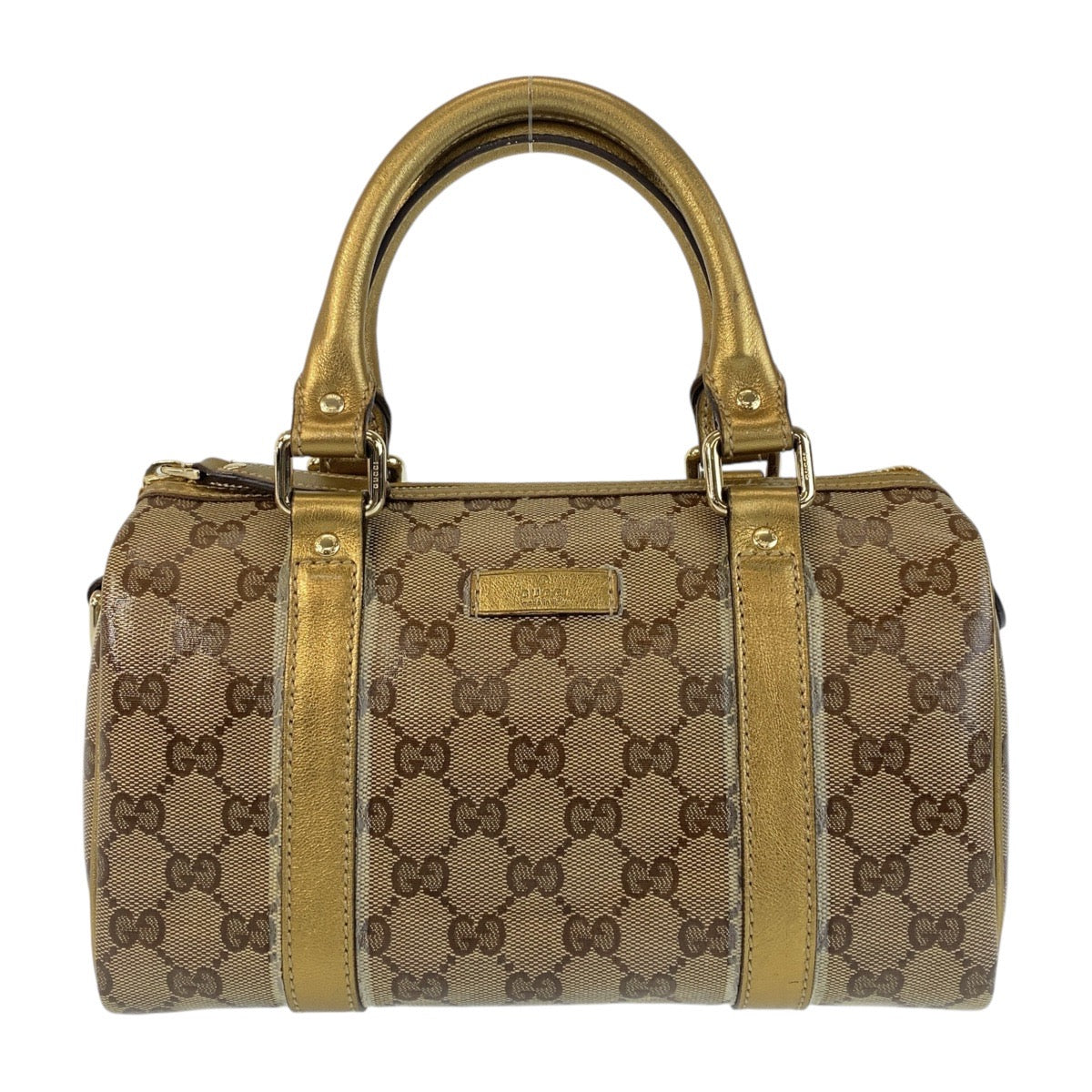 GUCCI Handbag 193604 PVC Beige Gold GoldMetal Handbags Mini Boston Duffel bag GG crystal Women Used