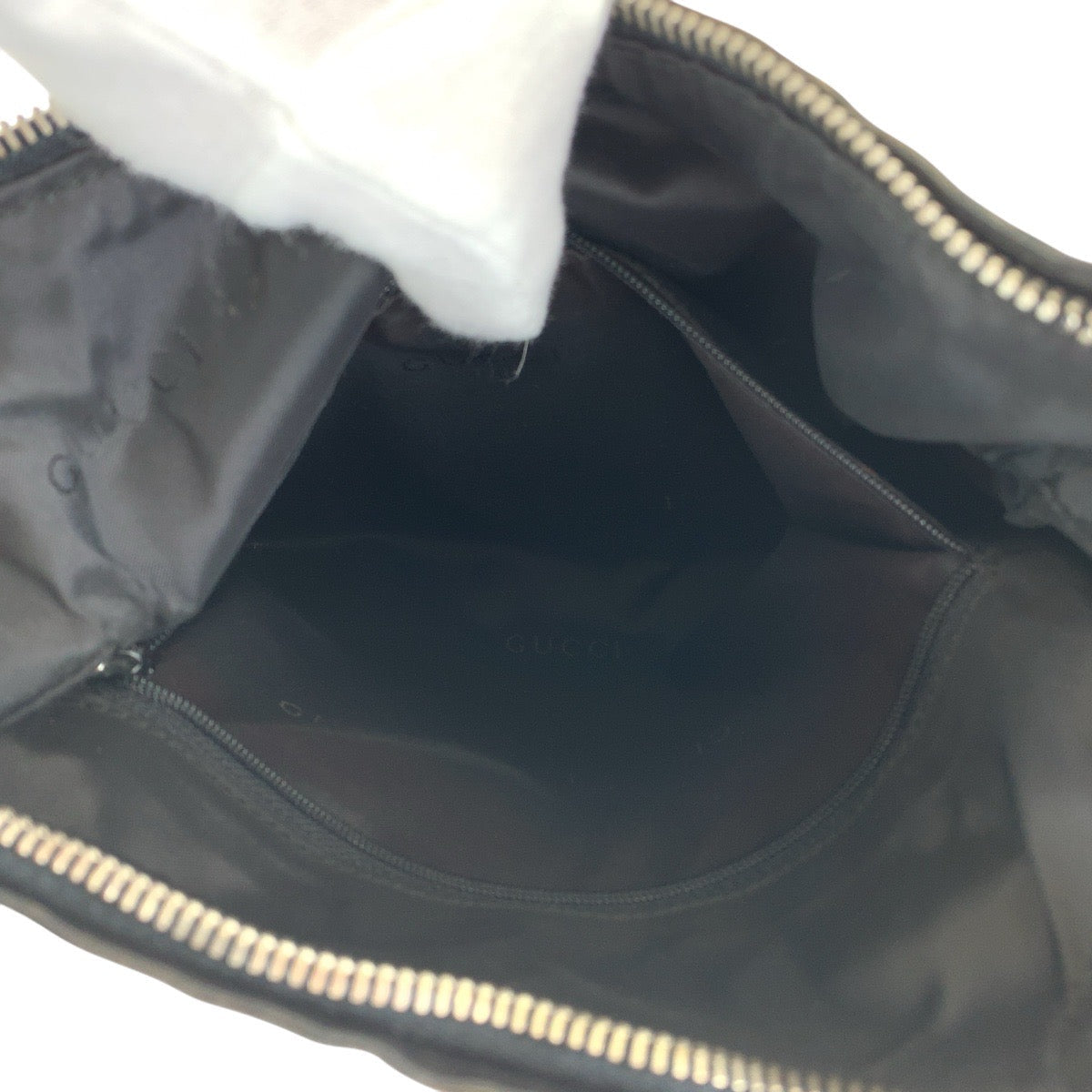 GUCCI Shoulder Bag 001 3766 leather Black SilverMetal Women Used