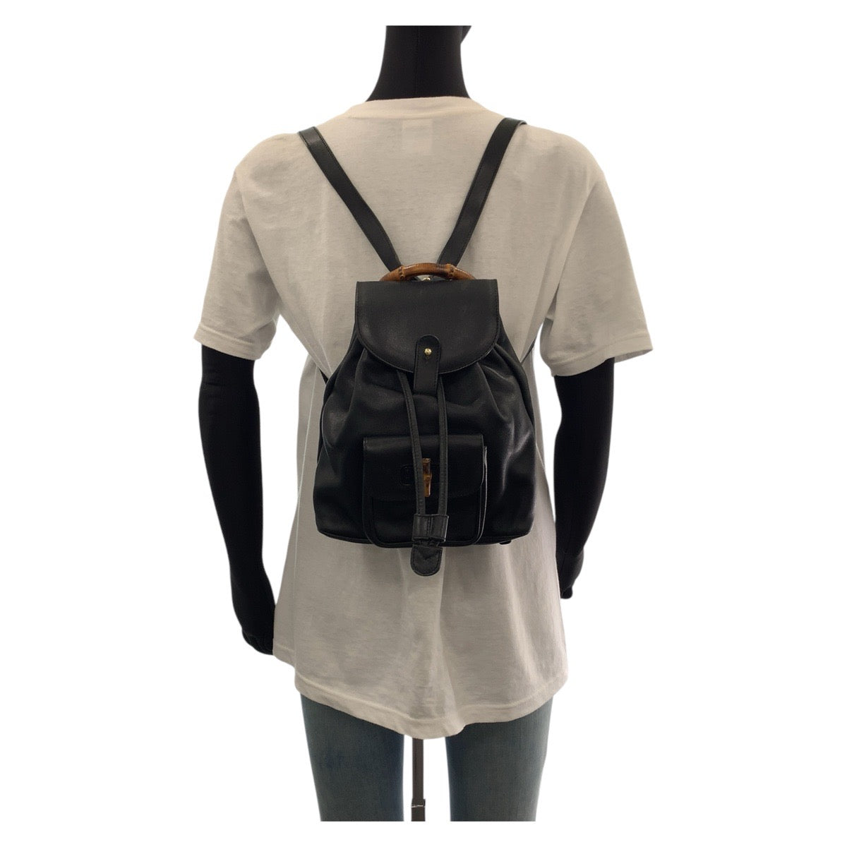 GUCCI Backpack 003 3444 0030 leather black Backpacks & Daypacks Backpacks Bamboo Women Used