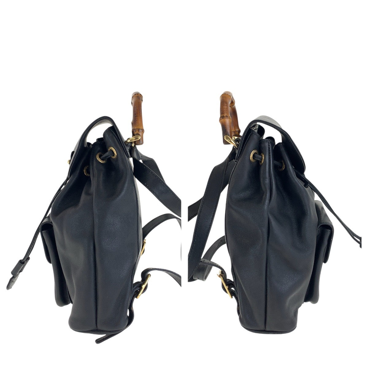 GUCCI Backpack 003 3444 0030 leather black Backpacks & Daypacks Backpacks Bamboo Women Used
