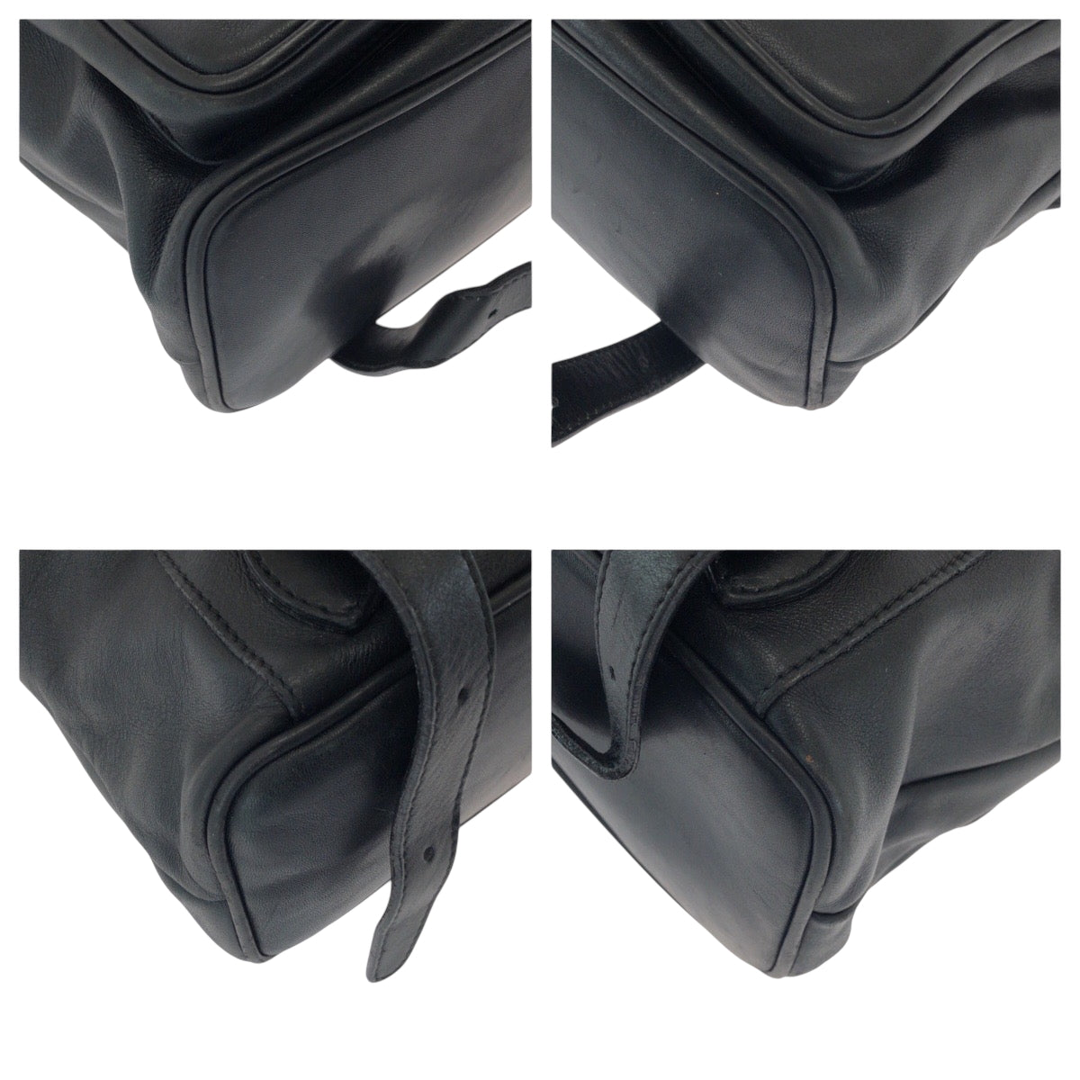 GUCCI Backpack 003 2058 0016 leather Black Brown Backpack Backpack Bamboo Old Gucci Women Used