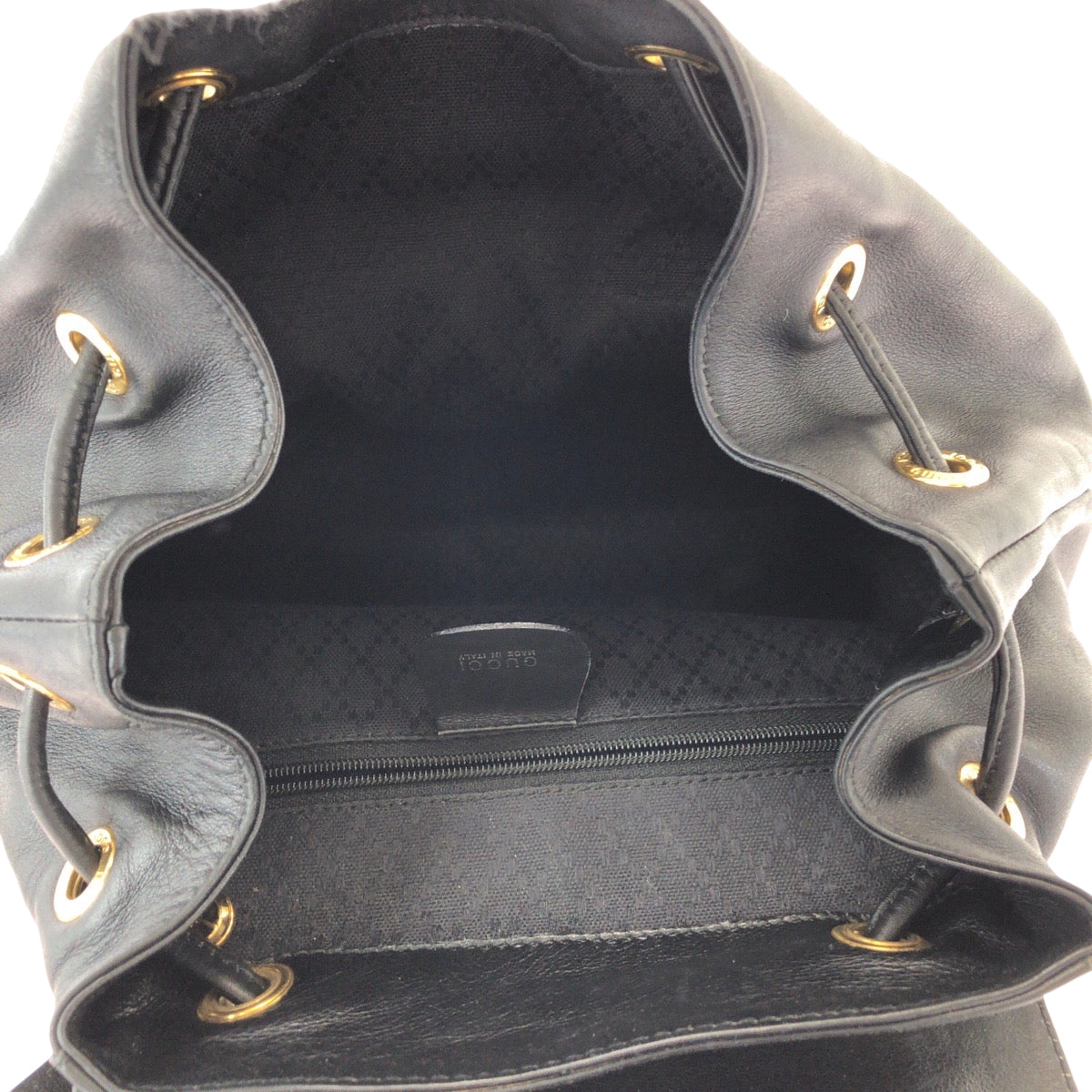 GUCCI Backpack 003 2058 0016 leather Black Brown Backpack Backpack Bamboo Old Gucci Women Used