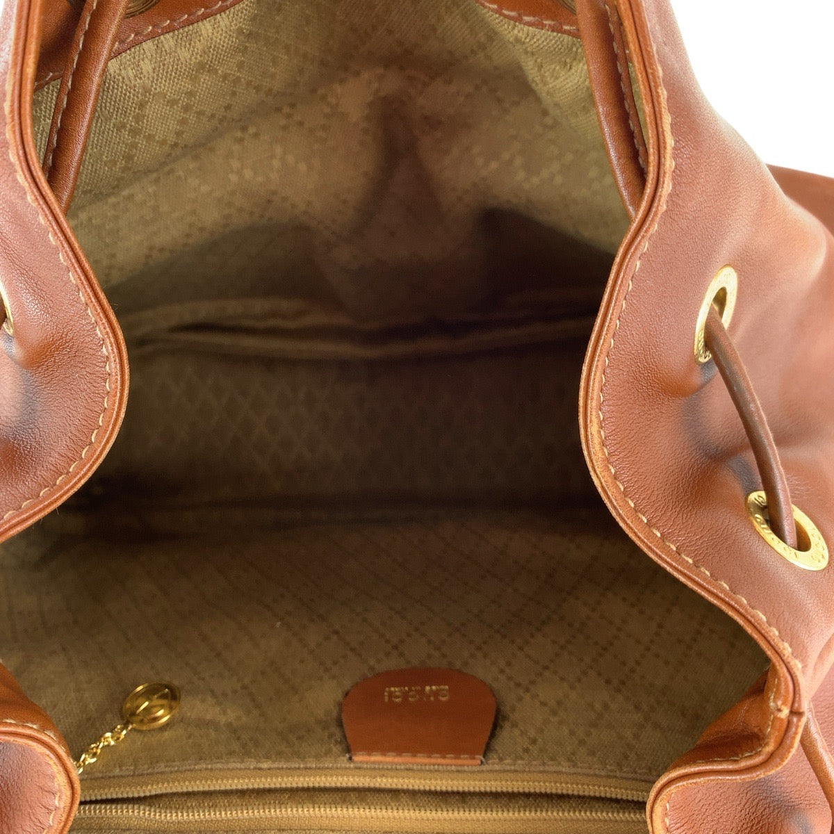 GUCCI Backpack 003 1998 0016 leather Light Brown Camel Gold Metal Backpacks & Daypacks Backpacks Bamboo Women Used