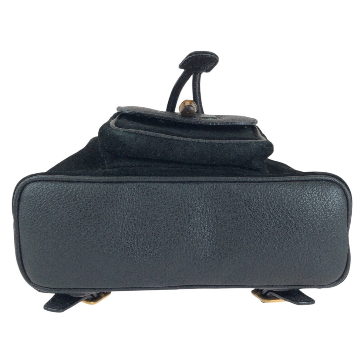 GUCCI Backpack 003 1705 Suede, Leather Black GoldMetal Backpack bag pack Bamboo Women Used