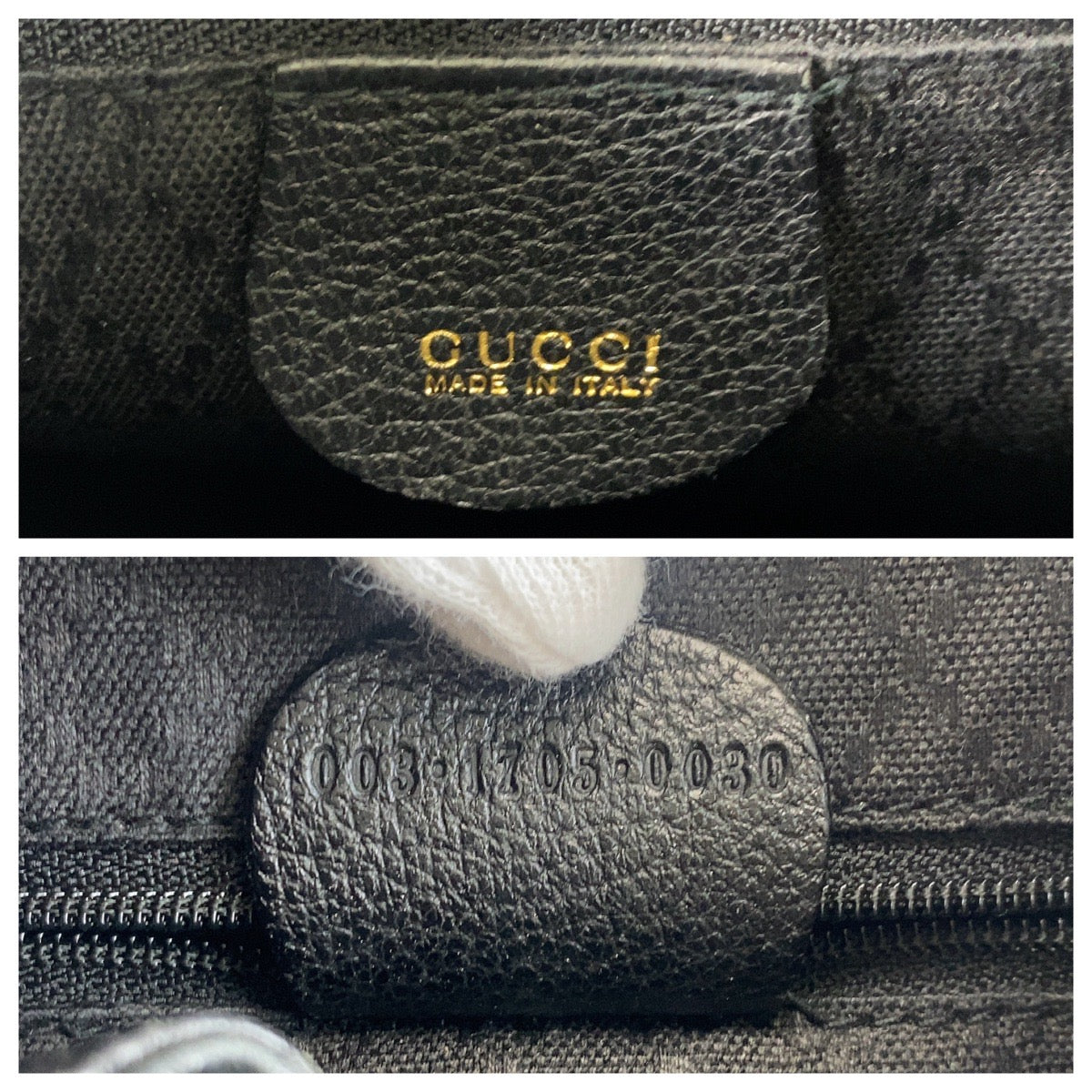 GUCCI Backpack 003 1705 0030 Suede, Leather Black GoldMetal Backpack bag pack Bamboo Women Used