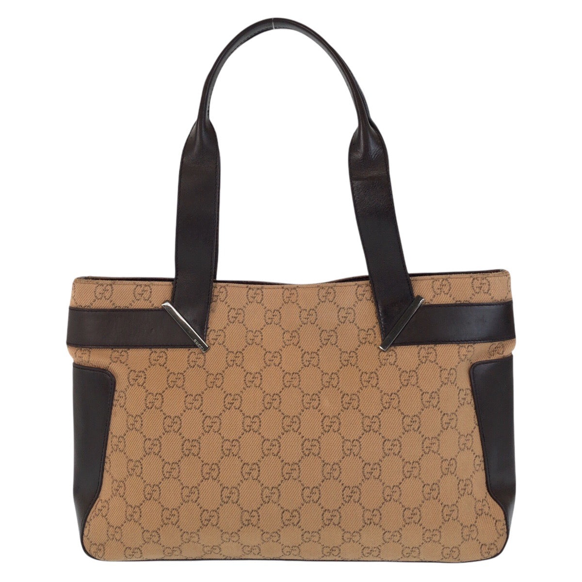 GUCCI Tote Bag 73983 GG canvas, leather Beige brown Tote Bag Shoulder Bag Women Used