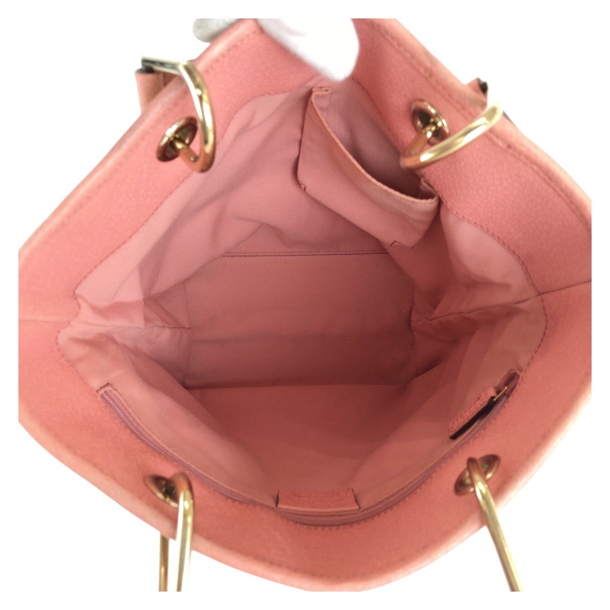 GUCCI Tote Bag 120840 GG canvas, leather Beige Pink Gold Metal Tote Bag Shoulder Bag Women Used