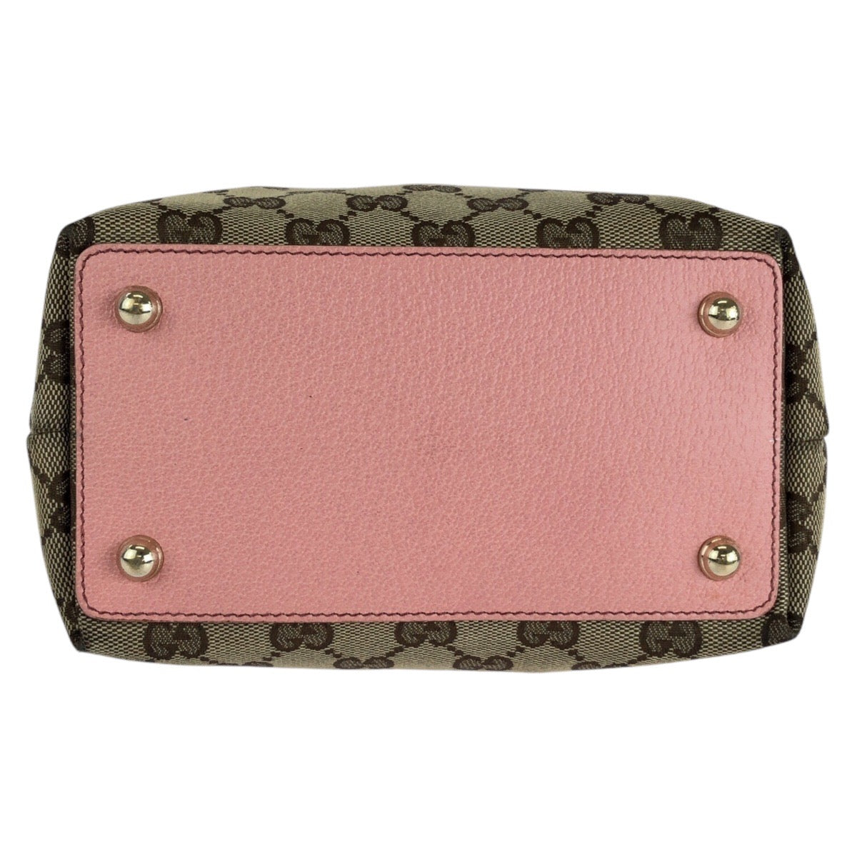 GUCCI Tote Bag 120840 GG canvas, leather Beige Pink Gold Metal Tote Bag Shoulder Bag Women Used