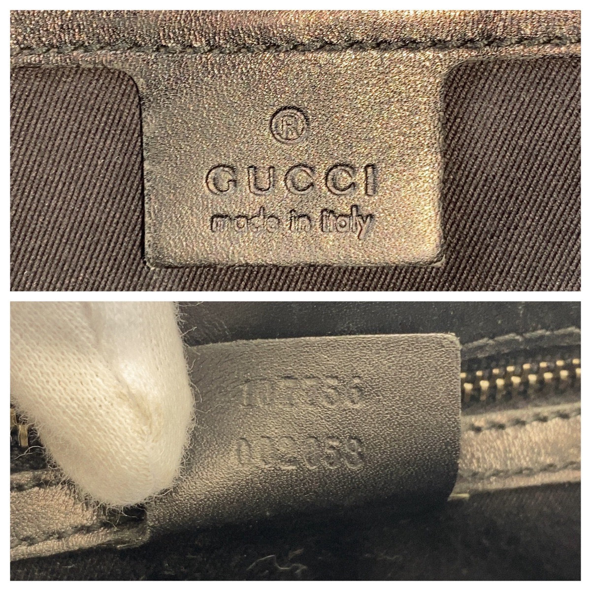 GUCCI Tote Bag 107736 GG canvas, leather Black black Tote Bag Shoulder Bag Women Used
