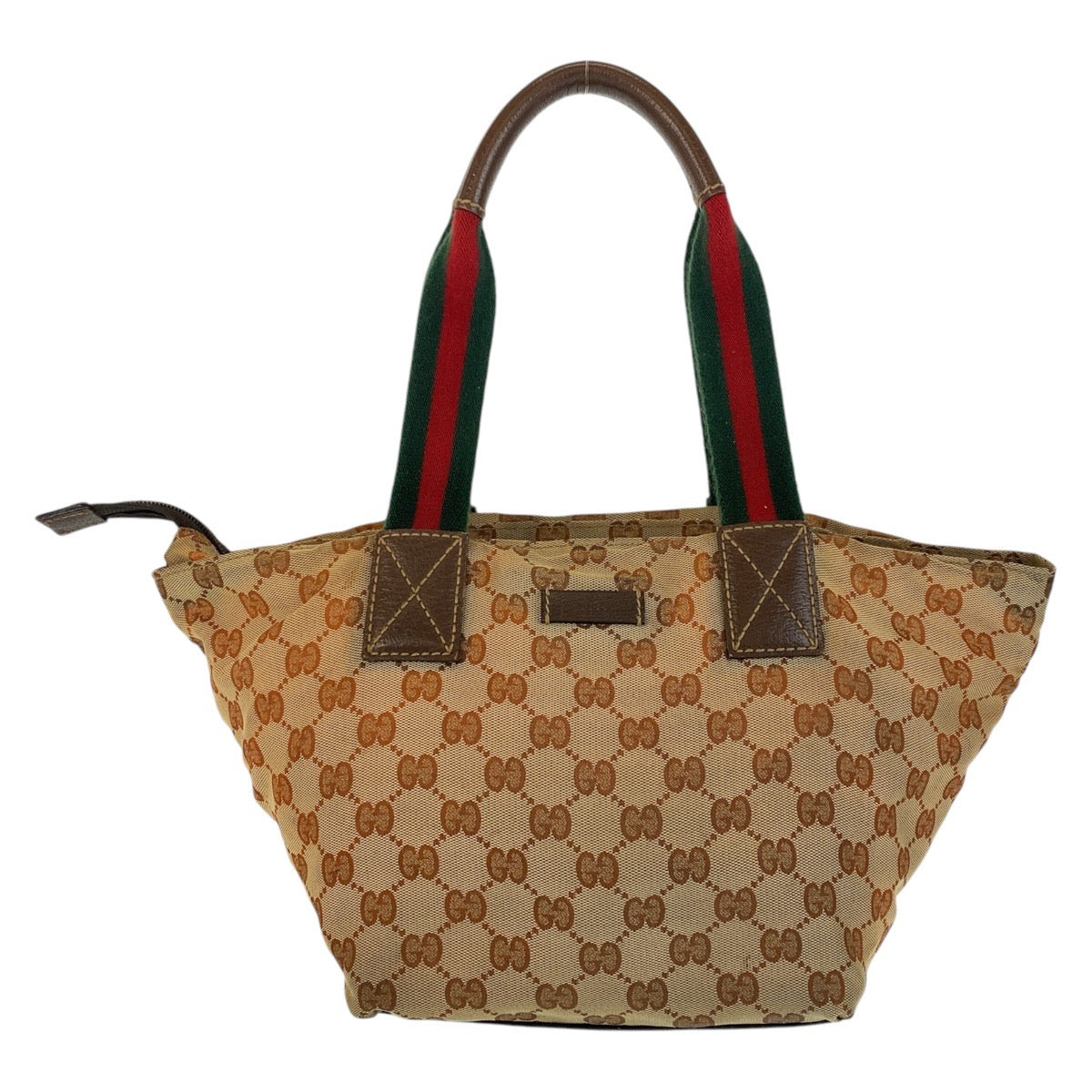 GUCCI Tote Bag 131228 GG canvas, leather Beige brown Tote Bag handbag Sherry line Women Used